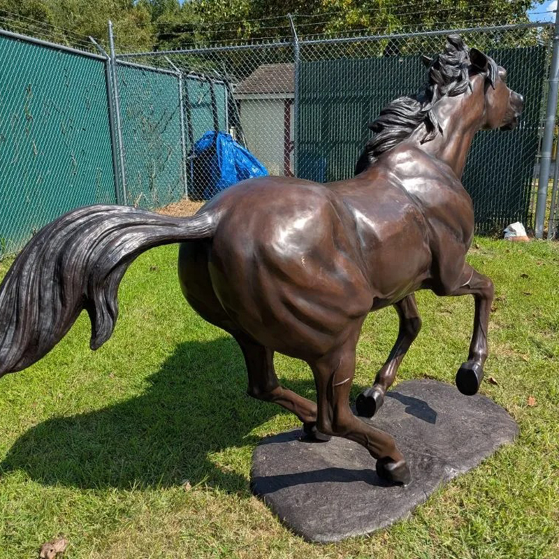 Bronze Horse Garden Statue galloping garden sculpture