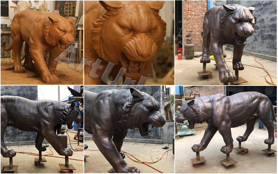 bronze tiger statue