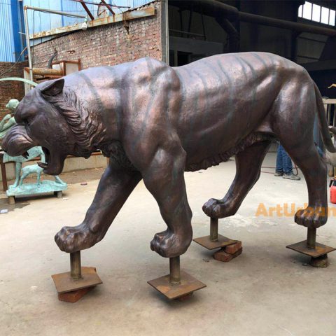 bronze tiger statue