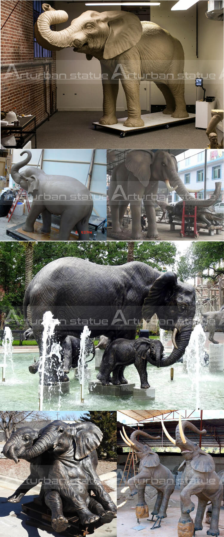 life size elephant statue