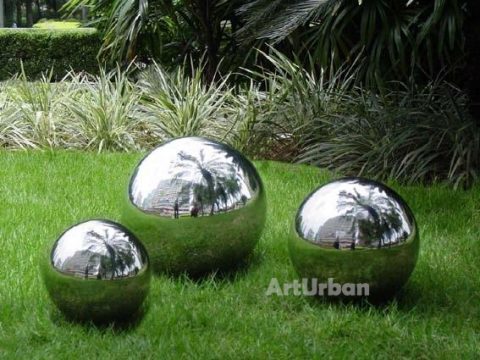 Mirror Polishing Stainless Steel Sphere Sculpture