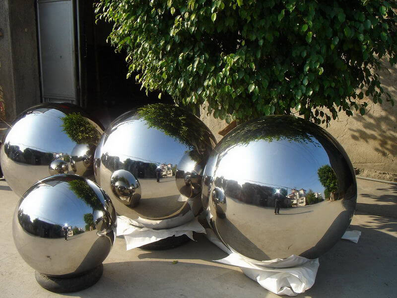 Mirror Polishing Stainless Steel Sphere Sculpture