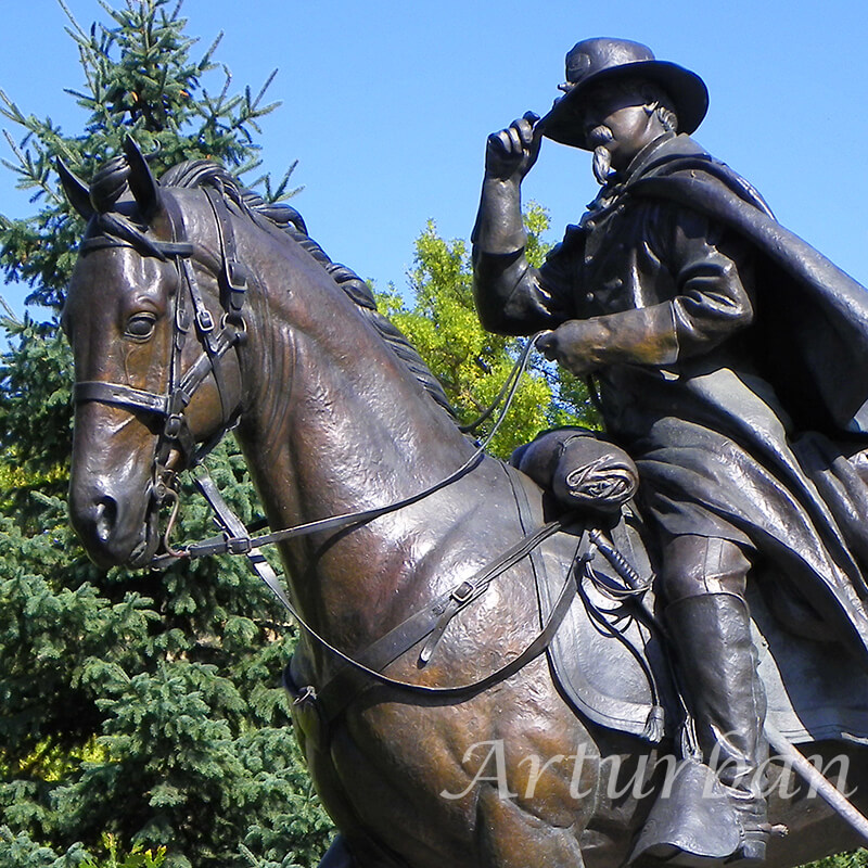 horse and rider statue