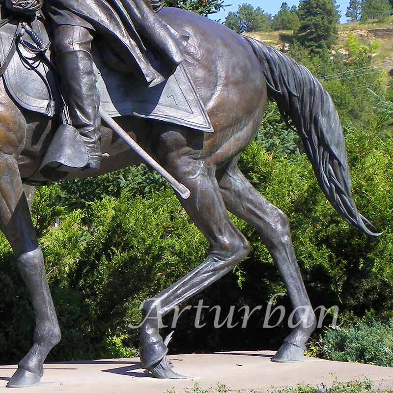 horse and rider statue