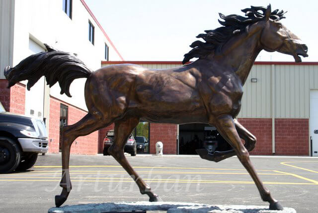 running horse statue