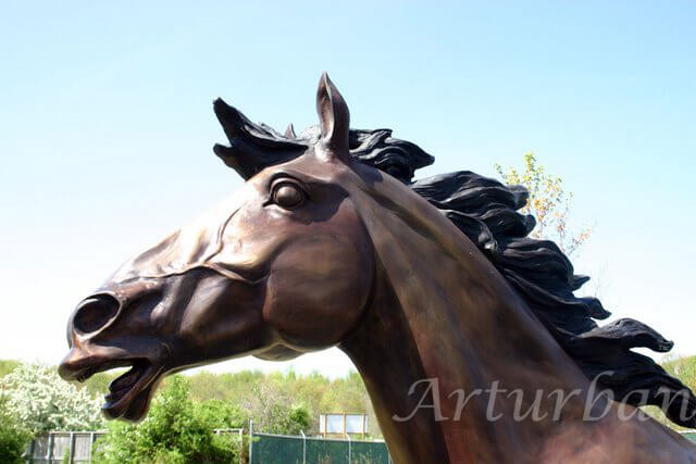 running horse statue