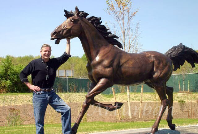 running horse statue