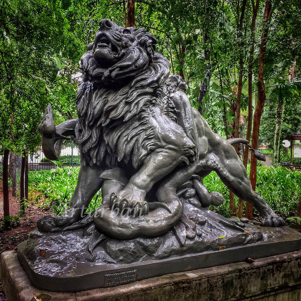 Lion and Snake Statue