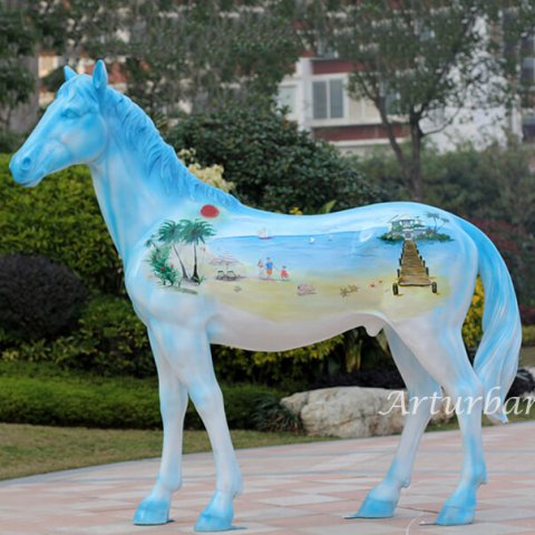 outdoor horse sculpture