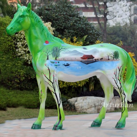 horse garden sculpture