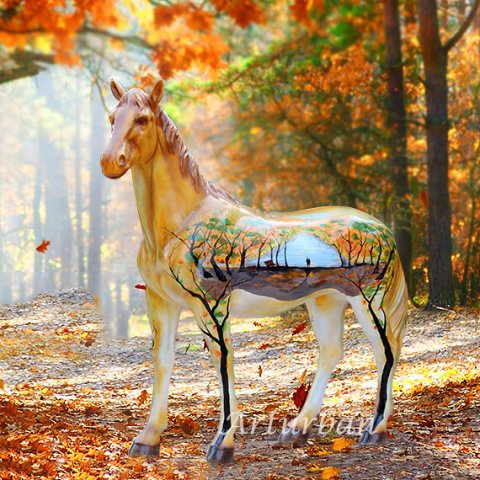 full size fiberglass horse