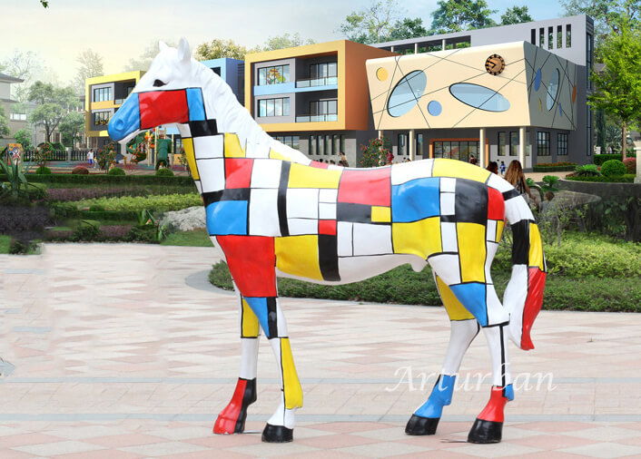 colorful horse statue