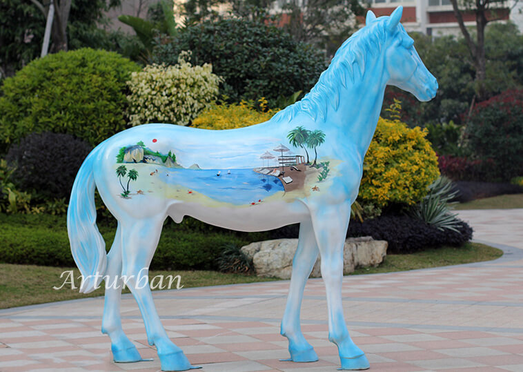 outdoor horse sculpture