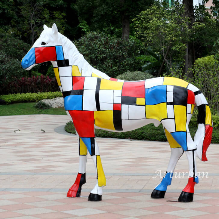 colorful horse statue