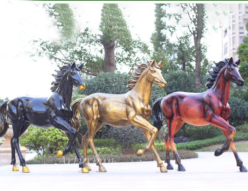 black horse sculpture