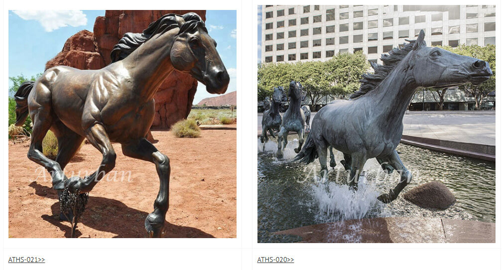 running horse sculpture