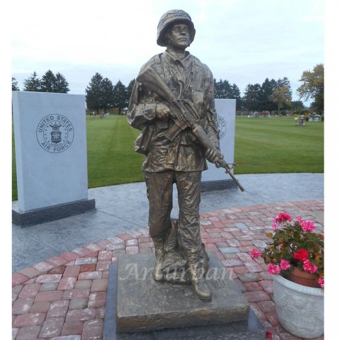 bronze soldier statues