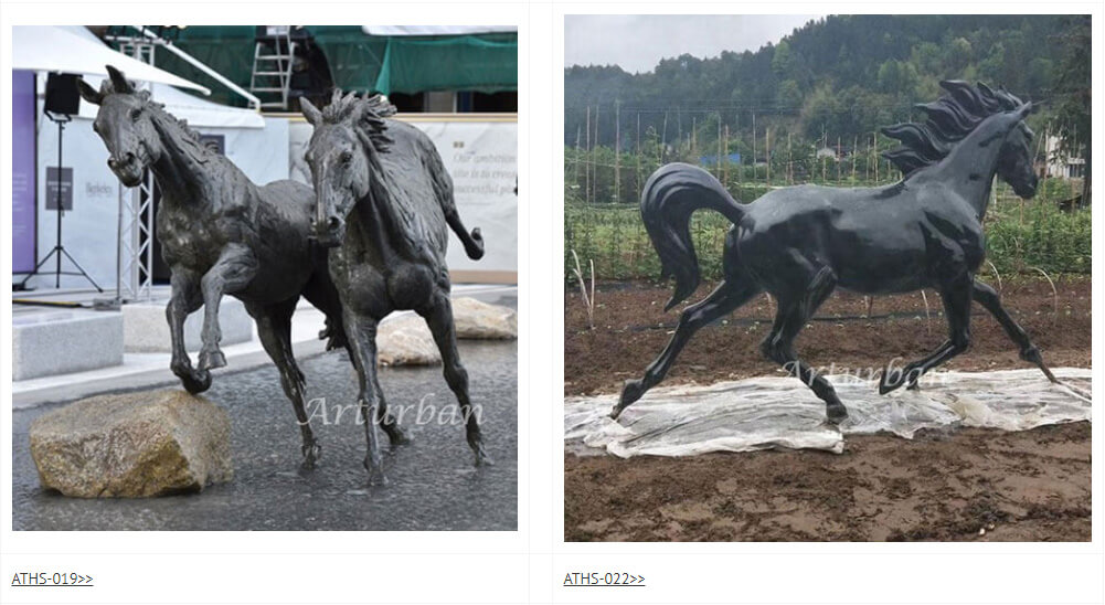 running horse sculpture