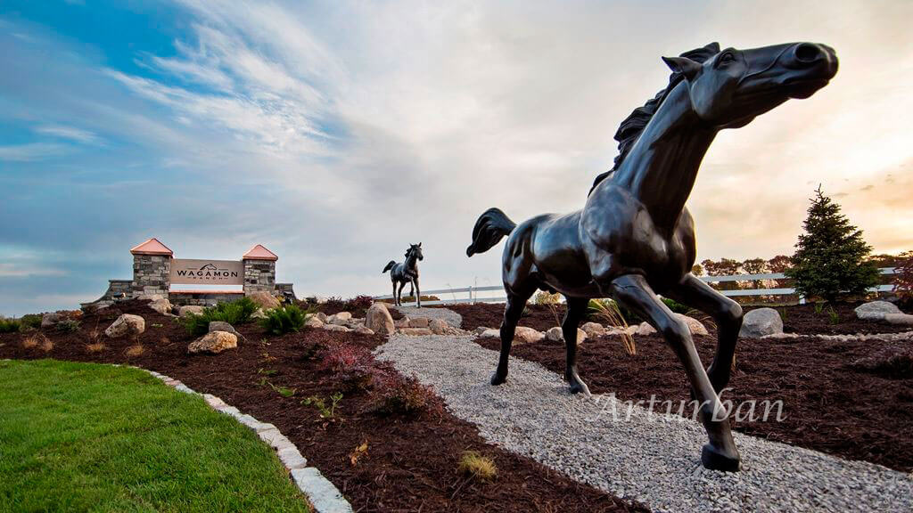 running horse sculpture