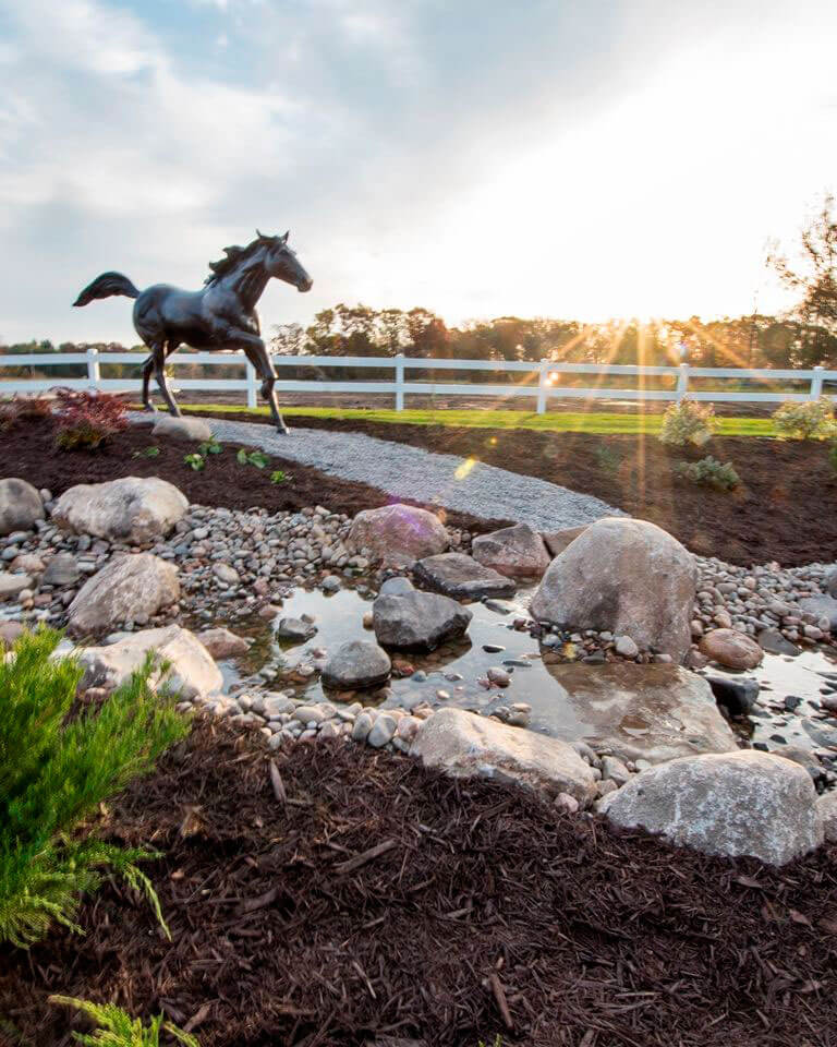 galloping horse sculpture