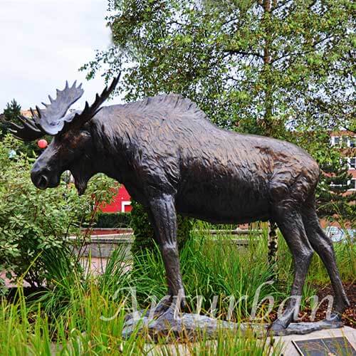 bronze moose statue 