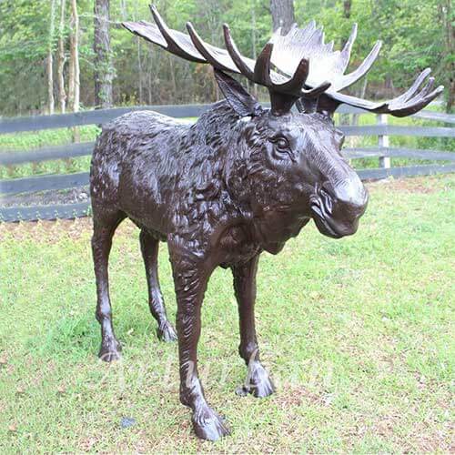 bronze moose sculpture