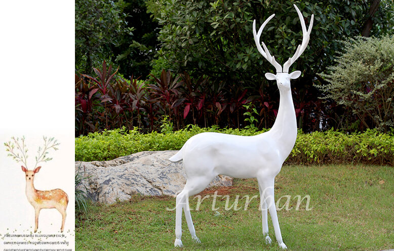 modern deer statues