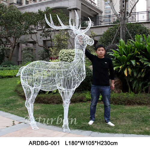 metal deer statue