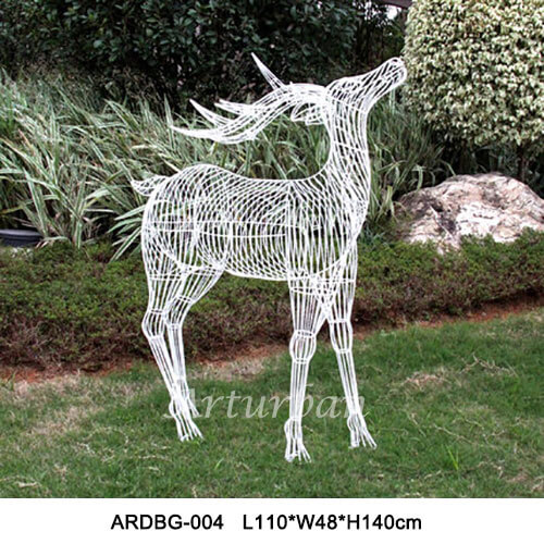 metal deer statue