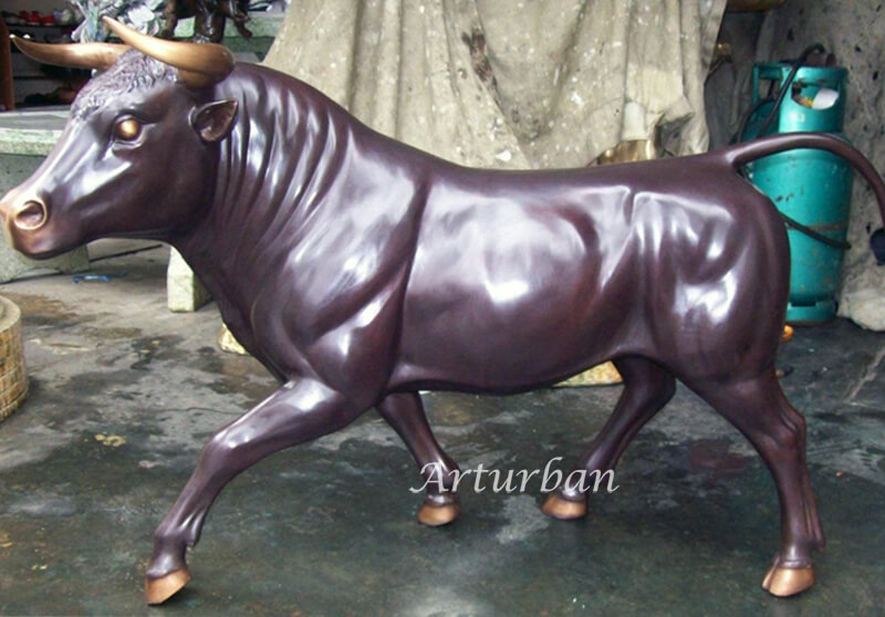 bronze bull statue