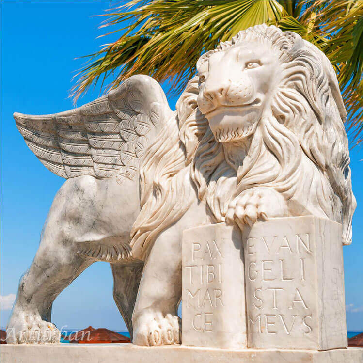 winged lion statue