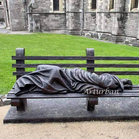 Bronze Homeless Jesus Statue for Sale