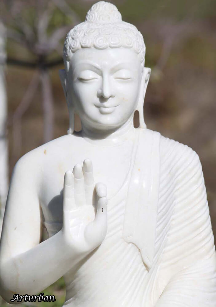 large white buddha statue