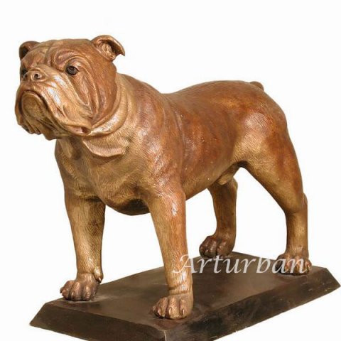 bulldog garden statue