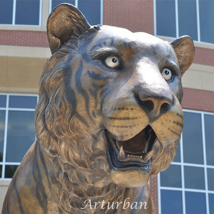 large tiger statue head