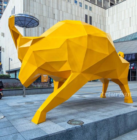 abstract bull sculpture