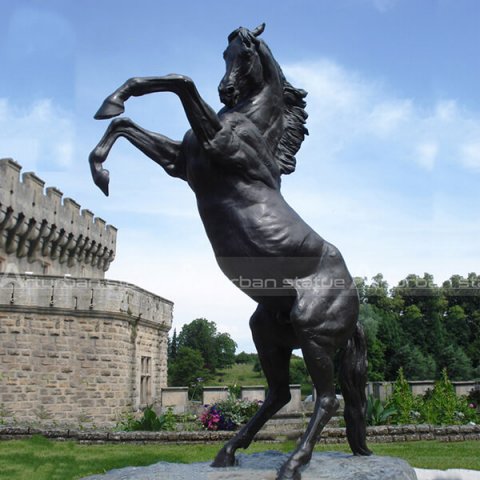 jumping horse statue