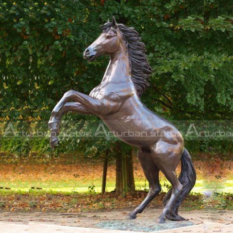 jumping horse sculpture