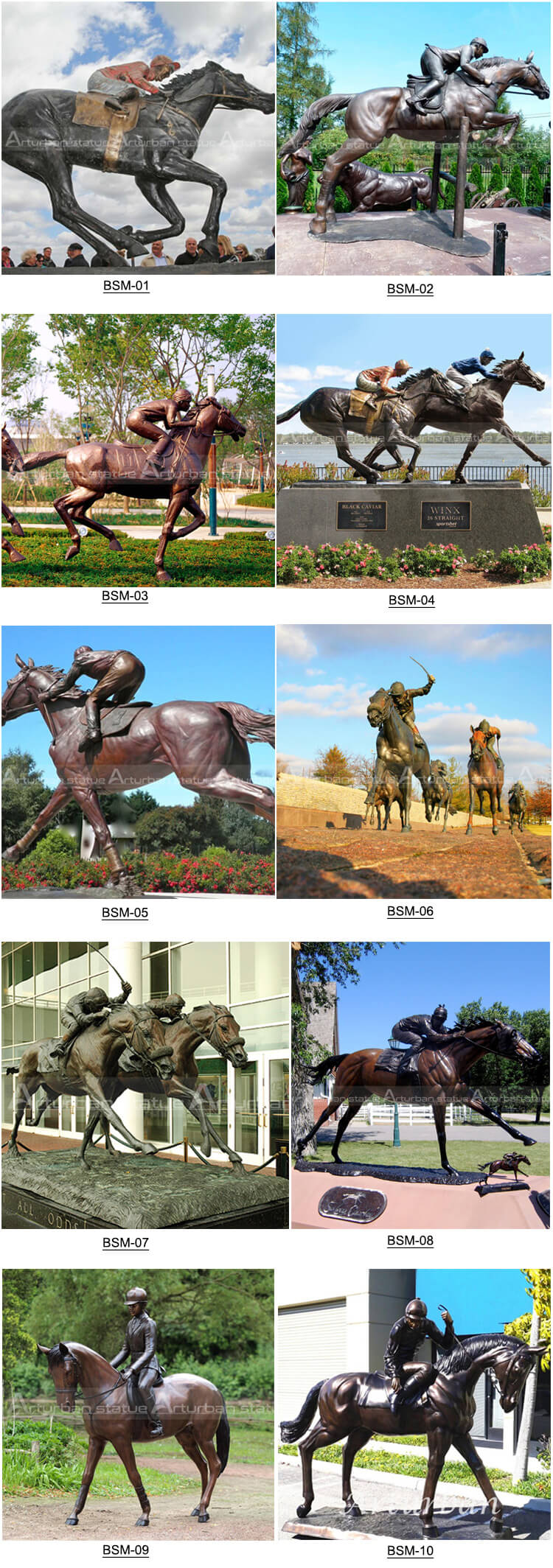 race horse statue