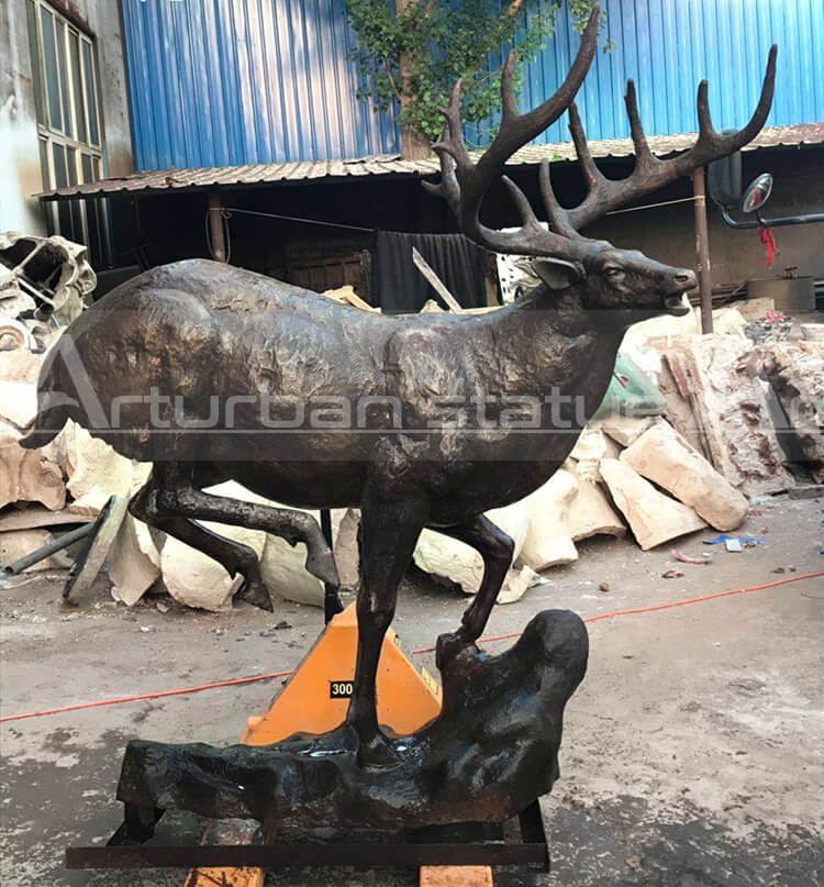 bronze elk statue