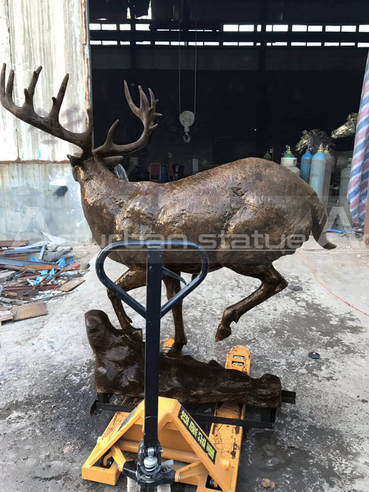 bronze elk statue