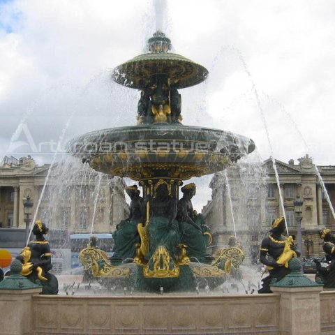 large bronze fountain