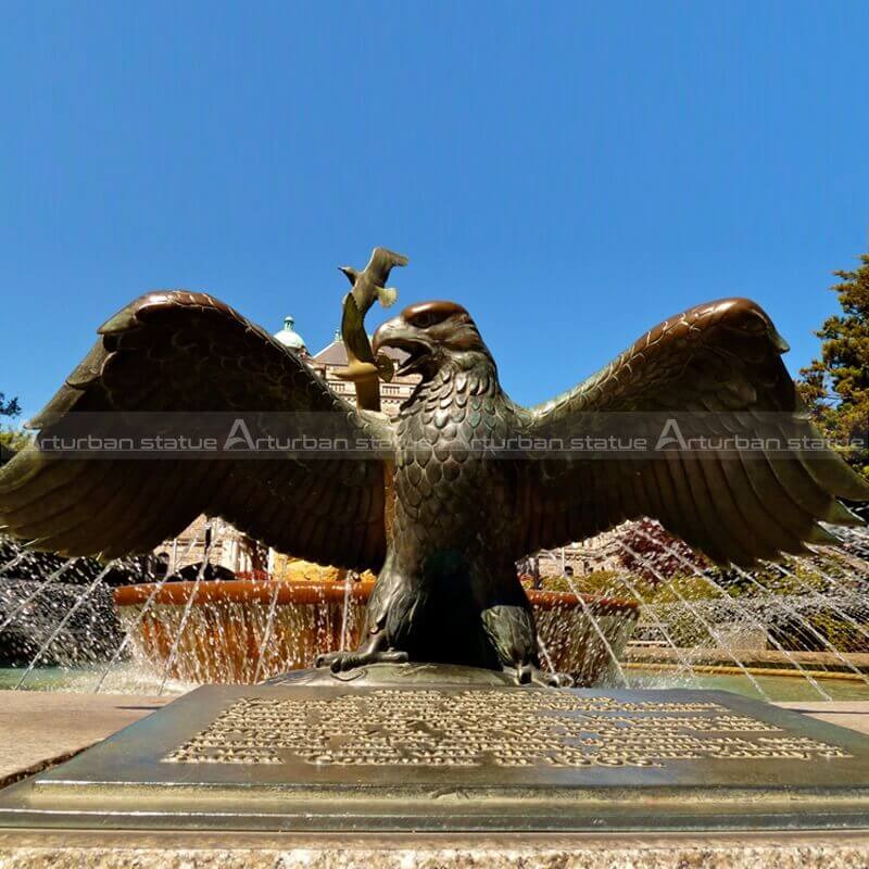 Large Bronze Eagle Sculptures