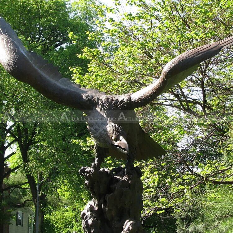 brass eagle sculpture