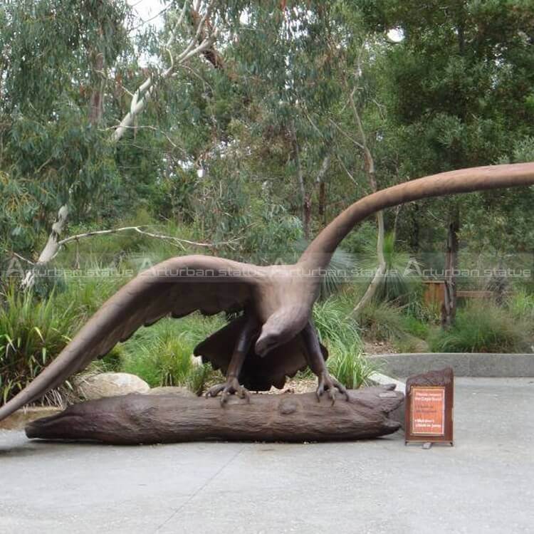 large brass eagle sculpture