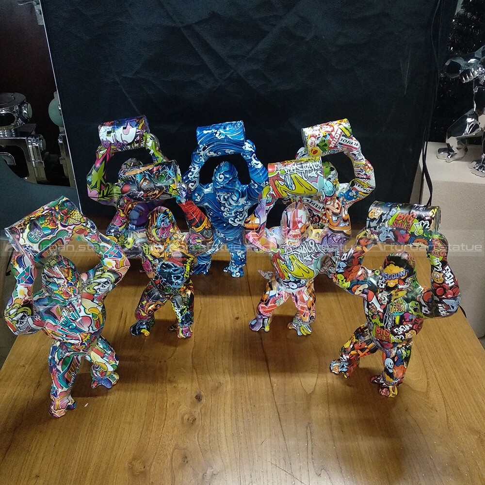 graffiti gorilla sculpture