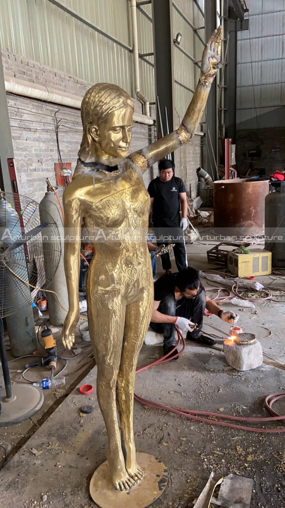 lady water fountain welding