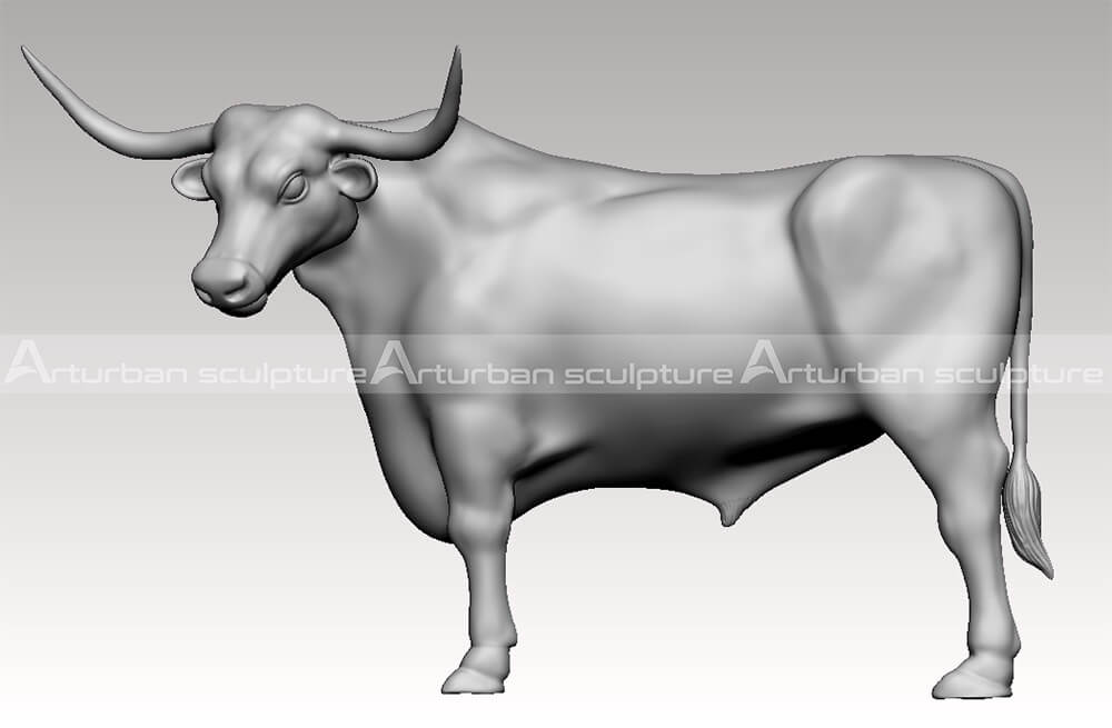 3D model of longhorn statue