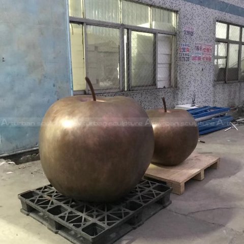 large apple sculpture