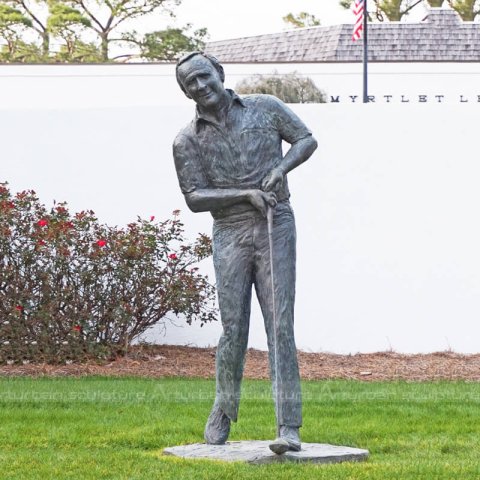 vintage golfer statue